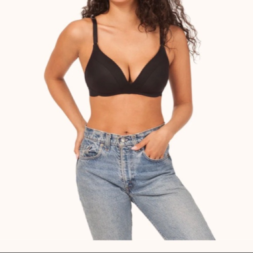 Lively The No-Wire Push-Up Black Bra 38DD